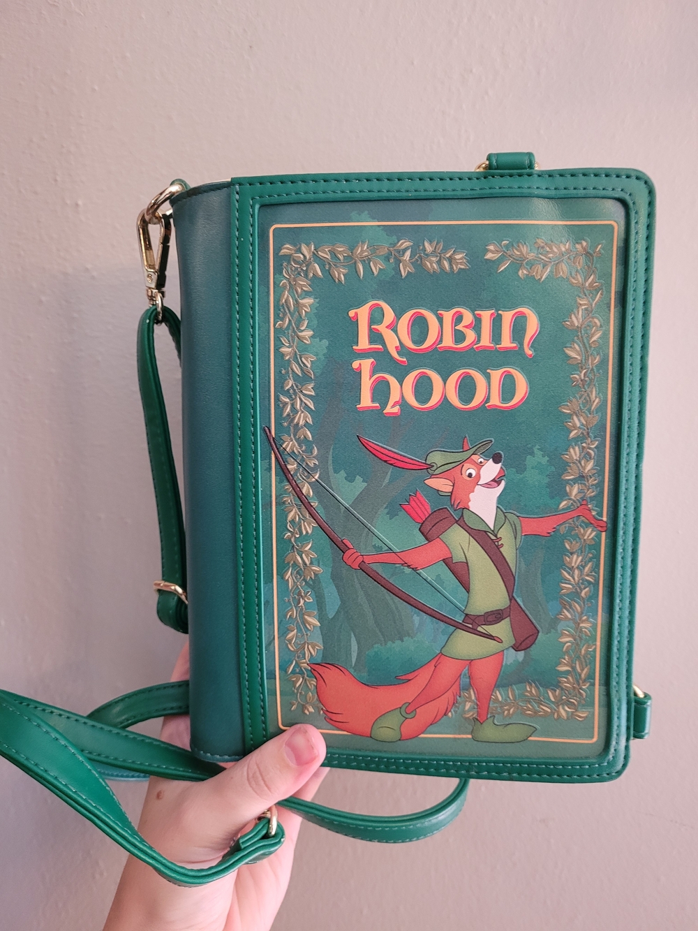 Robin Hood Green Crossbody Book-Style Bag Disney Loungefly